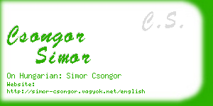 csongor simor business card